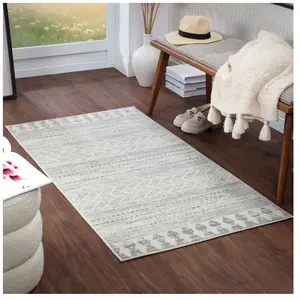 Surya Tapis Scandinave Bohème Gris 80x150 pas cher