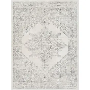 Tapis Vintage Oriental Blanc/Gris 120x170 cm - Surya pas cher