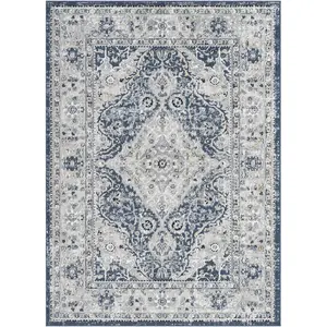 SURYA Tapis Vintage Oriental Bleu/Gris/Jaune 160x220 pas cher
