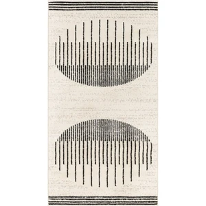 Surya Tapis Scandinave Moderne Blanc/Noir 80x150 pas cher