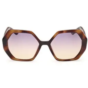 Lunettes Guess GU7879 marron avec verres à effet miroir rose femme pas cher