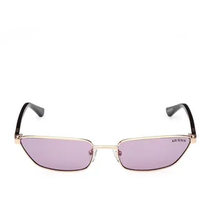 Lunettes de soleil femme en métal de forme rectangulaire GU8285 Guess-Or noir pas cher