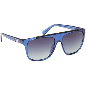 Lunettes de Soleil Guess GU00123 90W shiny blue 58/16/140 Homme pas cher