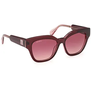 Max&co Lunettes de Soleil Max &Co MO0106 68T shiny dark red 54/16/140 Femme pas cher