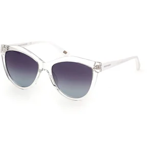 Lunettes de soleil femme Skechers SE6104 - forme de chat - couleur cristal - verres bleu nuancé pas cher