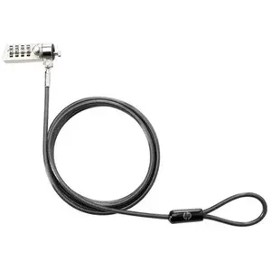 Comparateur de prix : Câble de verrouillage - HP - T0Y16AA - 1,22 m - Noir - Acier galvanisé