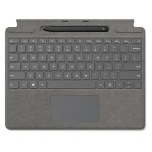 MICROSOFT Clavier Signature pour Surface Pro avec stylet Slim Pen 2 - Platine pas cher