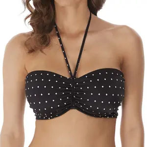 Haut de maillot de bain bandeau armatures noir