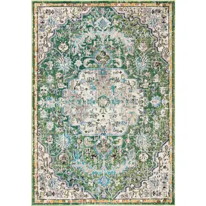 Safavieh Tapis Polypropylène Vert/Turquoise 91 X 152 cm pas cher