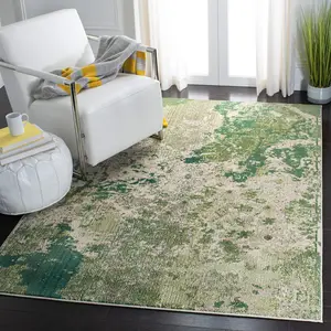 Safavieh Tapis vert ivoire 122 x 183 cm pas cher