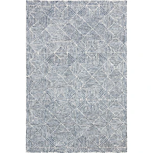 Safavieh Tapis Laine Bleu/Ivoire 120 X 180