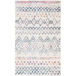 Safavieh Tapis neutre/bleu marine 91 x 152 cm pas cher