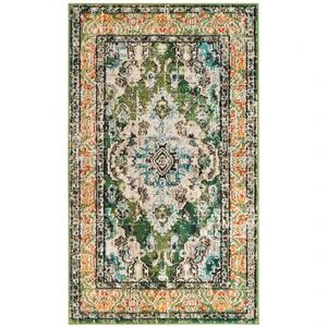 Safavieh Tapis Vert/Bleu 91 X 152 cm pas cher