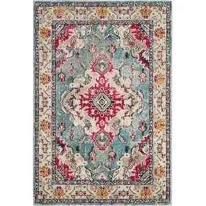 Safavieh Tapis Bleu/Rose 155 X 230 pas cher