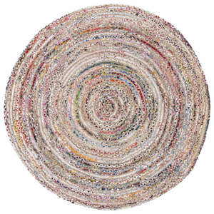 Safavieh Tapis Jute/coton Beige/Multicolore 120 X 120 pas cher