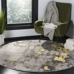 Safavieh Tapis grey / yellow 122 x 122 cm pas cher
