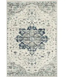 Safavieh Malik Tapis en polypropylène tissé 90 X 150 cm Ivoire/Bleu Marine.Vendu paramazon