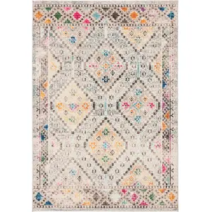 Safavieh Marabel Tapis tissé en polypropylène Gris/Jaune 160 x 230 cm