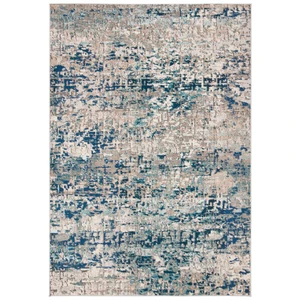 Safavieh Manjor Tapis tissé en polypropylène Gris/Bleu 120 x 180 cm