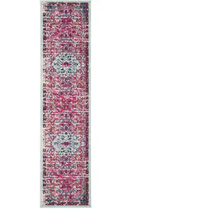 Safavieh Tapis Fuchsia/Sarcelle 61 X 244 cm pas cher