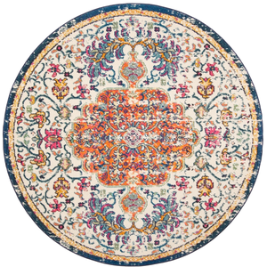 Safavieh Tapis Ivoire/Orange 152 X 152 cm pas cher