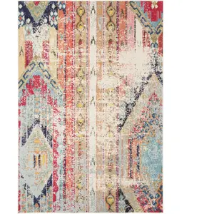 Safavieh Tapis Bleu/Orange 183 X 274 cm pas cher
