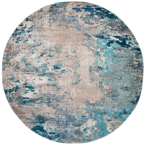 Safavieh Tapis Bleu/Beige 152 X 152 cm pas cher