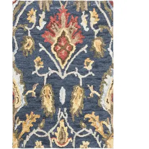 Safavieh Tapis Laine Marine/Multicolore 70 X 120 pas cher