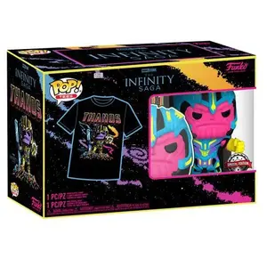 Comparateur de prix : Figurine Funko POP & T-shirt Marvel Infinity Saga Thanos Exclusive TU
