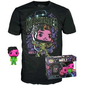 Funko What If...? Pop! & Tee Set Figurine Et T-Shirt Killmonger (Bklt) (M) pas cher