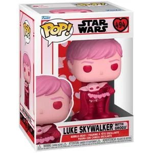 Figurine Funko Pop Star Wars Valentines Luke Skywalker with Grogu pas cher