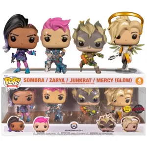 Comparateur de prix : Funko Overwatch - Pack 4 Figurines Pop! Sombra / Zarya / Junkrat / Mer...