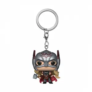 Figurine Funko Pop Keychain Marvel Thor Love and Thunder Mighty Thor pas cher