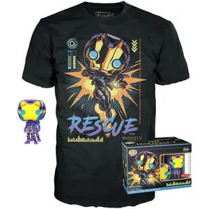 Comparateur de prix : Funko Marvel - Booble Head Pop N° 480 - Rescue Blacklight + T-Shirt (M)