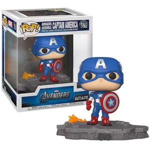 Comparateur de prix : Funko Figurine Marvel - Avengers Assemble - Captain America Pop Deluxe 15cm