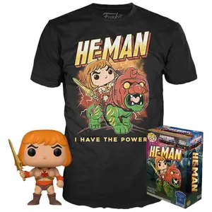 Funko Les Maîtres De L'univers - Set Pop! & Tee Set Figurine Et T-Shirt He-Man Heo Eu Exclusive (M) pas cher