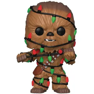 Figurine Funko Pop Star Wars Holiday Chewbacca avec lumières 15 cm TU pas cher