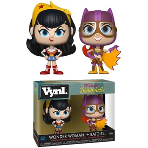 FUNKO Dc Bombshells Pack 2 Figurines Vnyl. Wonder Woman + Batgirl 10 Cm pas cher