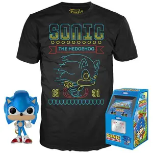 T-SHIRT XL + POP SONIC / SONIC THE HEDGEHOG / FIGURINE FUNKO POP