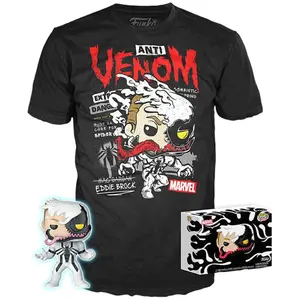 Comparateur de prix : Figurine Funko POP & T-shirt Marvel Anti-Venom Noir M 889698367554