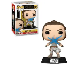 Figurine Funko Pop Star Wars Episode 9 Rey with 2 Light Sabers pas cher
