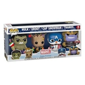 Comparateur de prix : Lot de 4 casquettes Marvel - FUNKO POP - Hulk, Groot, Bonhomme de neige, Thanos