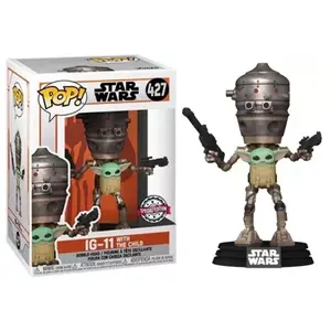 Funko The Mandalorian - Pop N° 427 - IG-11 w/Child Special Edition pas cher