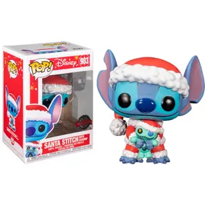 Funko POP Disney 983 Santa Stitch with Scrump Special Edition pas cher
