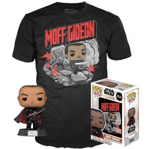 Comparateur de prix : Funko The Mandalorian - Booble Head Pop N°Xx - Moff Gideon + T-Shirt (...