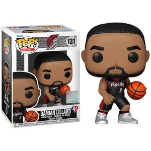 Funko Nba - Figurine Pop! Blazers Damian Lillard (White Jersey) 9 Cm pas cher