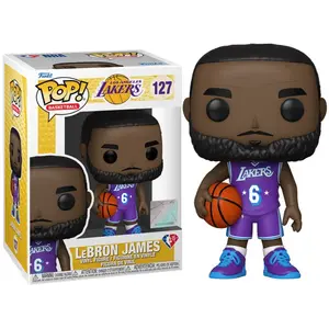MDG Figurine Funko Pop! - N°127 - NBA - Lakers- Lebron James (yellow Jersey) pas cher
