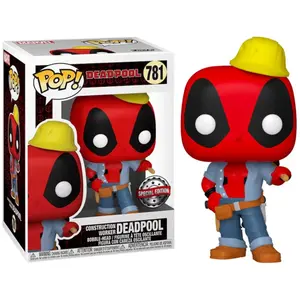 Funko Figurine Pop Exclusive ! Marvel : Deadpool 30th - Construction Worker pas cher