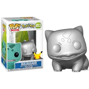 Figurine Funko Pop - Pokémon N°453 - Bulbizarre Argent (55231) pas cher