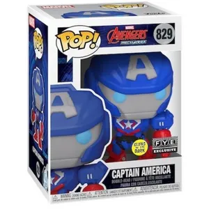 Figurine Funko Pop Marvel Avengers MechStrike Captain America Glows in... pas cher